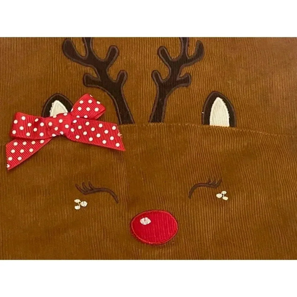 Christmas baby girl‎ reindeer overall dress size 24 months - Picture 2 of 4